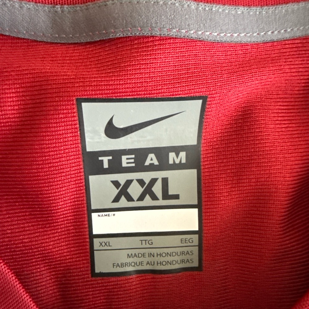 Nike Men's Crimson Jersey with White Number - Picture 4 of 7